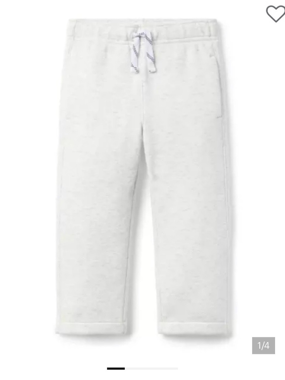 Kids White Knit Drawstring Sweatpants four pair. 2 size 4t and 2 size 5t
